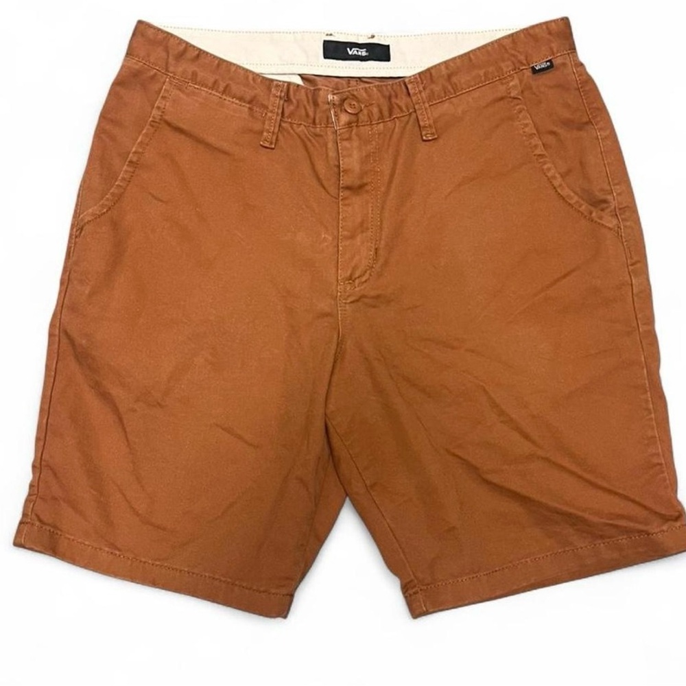 SOLD ! Vans Men's Tan Flat Front Shorts